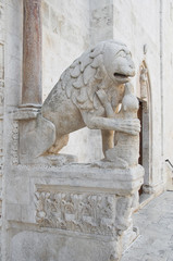 Detail of Portal of Bitetto Cathedral.  Apulia.