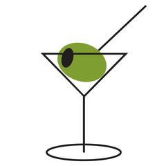 Martini with extra large Olive