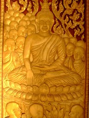 Buddhist door, Laos.