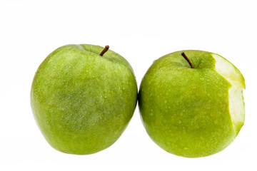 Angebissener Apfel