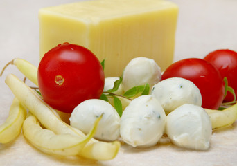 Cheese and vegetables