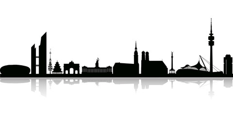 münchen skyline - obrazy, fototapety, plakaty