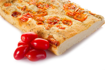 focaccia with tomatoes - focaccia con pomodorini