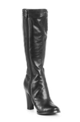 Black boots isolated on the white background