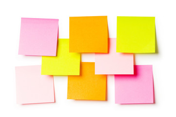 Reminder notes isolated on the white background