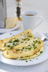 Brunch mit Käseomelett