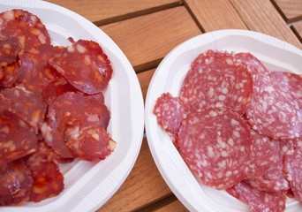 Chorizo et saucisson