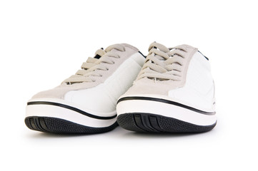 Sporty shoes isolated on the white background