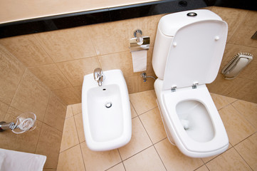 Toilet in the bathroom