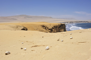 Fototapeta na wymiar Ocean seaside in Peru