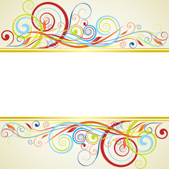 Background floral frame design