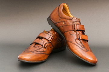 Male shoes isolated on the white background.