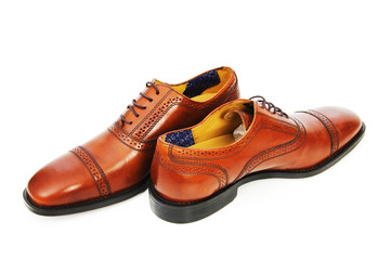 Male shoes isolated on the white background