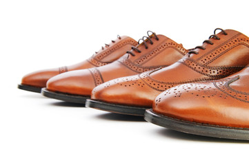 Male shoes isolated on the white background