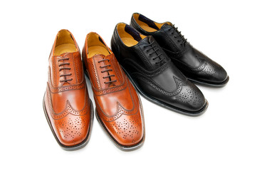 Male shoes isolated on the white background