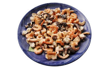 Insalata di pesce - polipo, totani e gamberetti