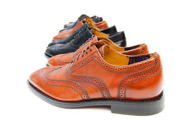 Male shoes isolated on the white background