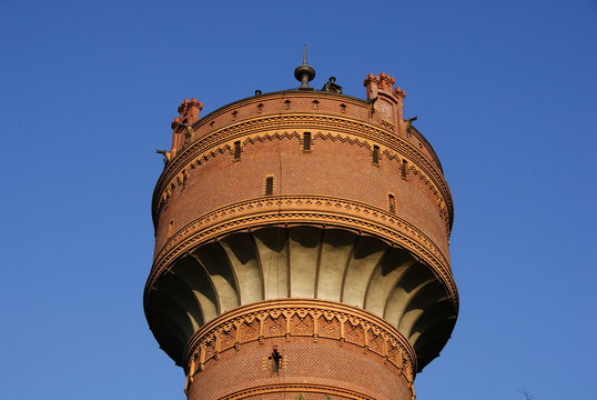 Watertower under blue sky