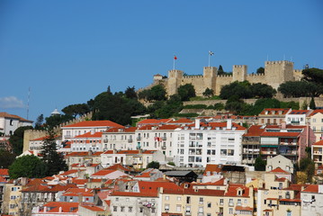 Lisbon cityscape with Sao Jorge Castle