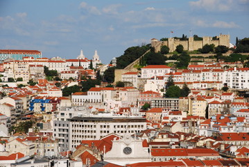 Fototapeta na wymiar Lizbona miasta z zamku Sao Jorge