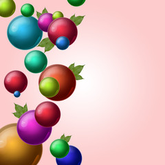 Colorful bubbles frame