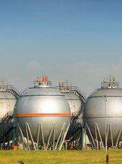 fuel tank in the refinery