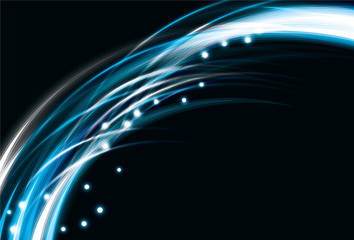 Blurry abstract blue light effect background