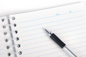 notebook and pen