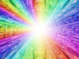 虹色の光