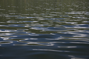An abstract of a lake surface
