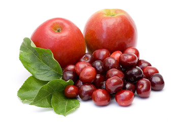 red apples and cherries