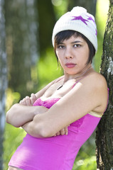 Cooler Blick einer Frau