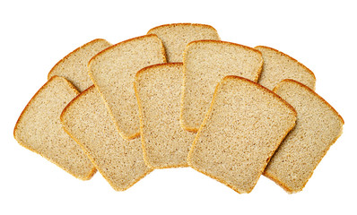 Slices of bread isolated