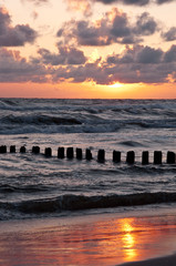 wschód słońca nad morzem Bałtyckim