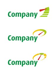 Three modern company logo designs