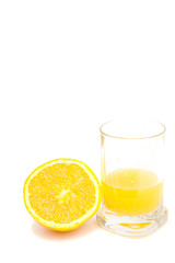 healthy and fresh orange juice isolated on white