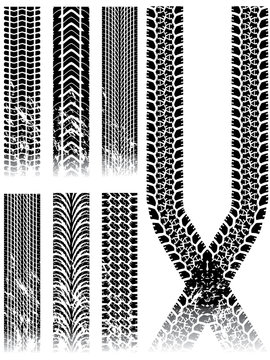 Grunge tire tracks