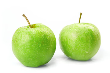 apples on the white background