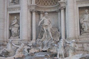 Fototapeta na wymiar Fontanna di Trevi w Rzymie