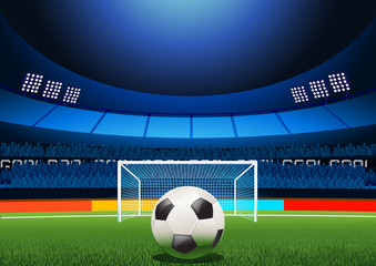 Naklejka premium Football Stadium Penalty
