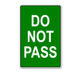 Pegatina DO NOT PASS