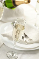 table set for a wedding dinner..