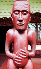 Maori Wood Statue