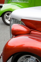 Fototapeta na wymiar Colorful Hot Rod Cars