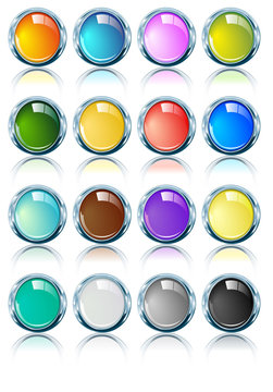 Ovalos cromado con fondo de diferentes colores