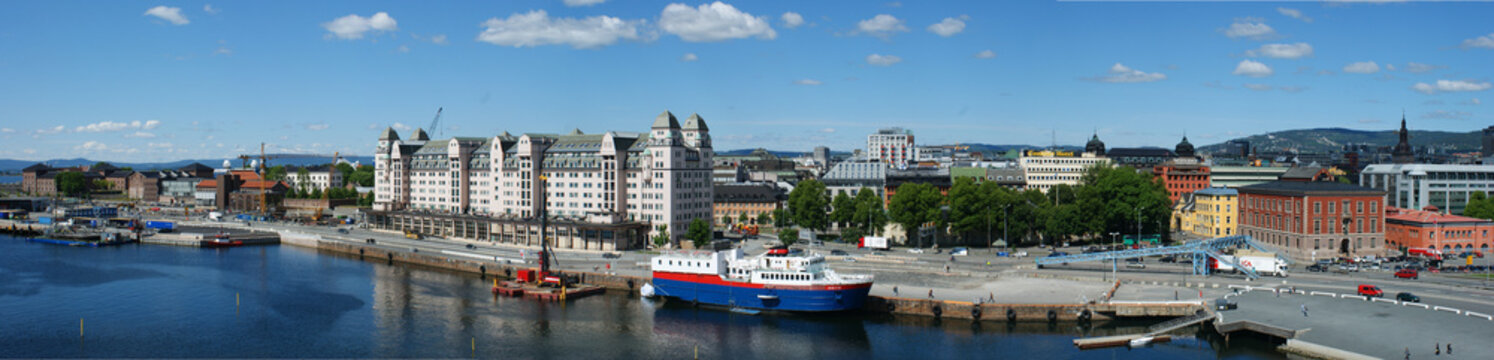 Blick von der Oper in Oslo - Panorama