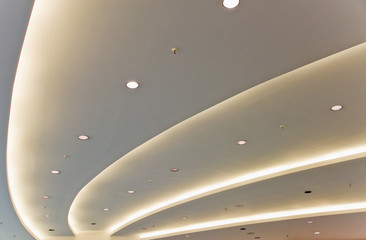 White modern ceiling