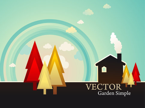 Garden vector composition