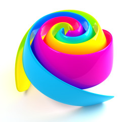 CMYK and RGB Rose. Include Clipping Path