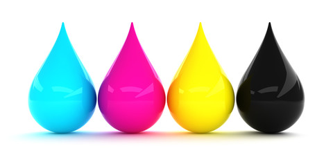 CMYK Ink Drips